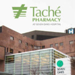 tache pharmacy at seven oaks general hospital - exterior hospital with tache logo